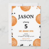 Invitation de basketball modifiable (Devant)