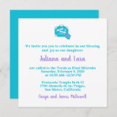 Invitation de Bat mitzvah à thème Voyage (Devant / Derrière)