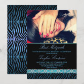 Invitation de Bat Mitzvah anniversaire avec impres (Devant / Derrière)
