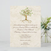 Invitation de Bat Mitzvah Antiqued Swirl Tree Root (Debout devant)