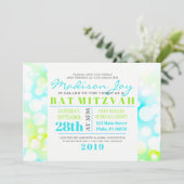 Invitation de Bat Mitzvah BULLLES LUMINEUSES (Debout devant)