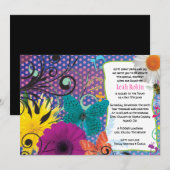 Invitation de Bat Mitzvah COLLAGE FOUS (Devant / Derrière)