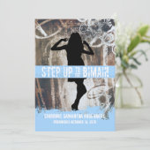 Invitation de Bat Mitzvah Dance Party en A3D5FF (Debout devant)