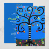 Invitation de bat mitzvah de barre (Devant / Derrière)