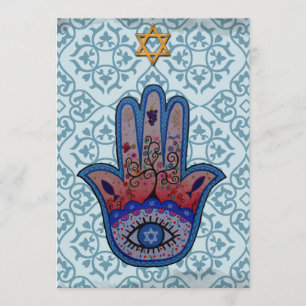 Invitation de bat mitzvah de barre de Hamsa