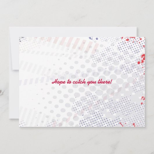 Invitation de bat mitzvah de barre d'éclaboussure (Dos)