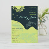 Invitation de bat mitzvah de DAUPHINS de DANSE (Debout devant)