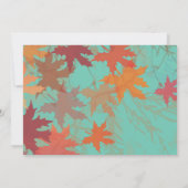 Invitation de Bat Mitzvah de feuilles d'automne (Dos)