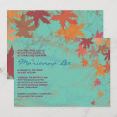 Invitation de Bat Mitzvah de feuilles d'automne (Devant / Derrière)
