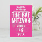 Invitation de bat mitzvah de groupe de rock dans (Debout devant)
