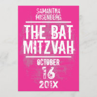Invitation de bat mitzvah de groupe de rock dans