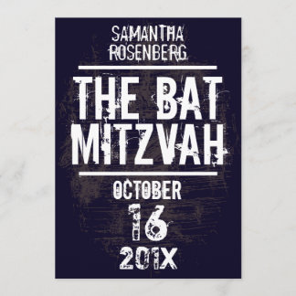 Invitation de bat mitzvah de groupe de rock dans