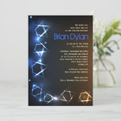 Invitation de bat mitzvah de guide d'ÉTOILE et (Debout devant)