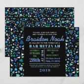 Invitation de Bat mitzvah de la barre STAR WALL en (Devant / Derrière)