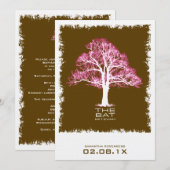 Invitation de Bat mitzvah de l'arbre de vie dans l (Devant / Derrière)