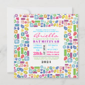 Invitation de Bat Mitzvah de pierre précieuse BLIN (Devant)