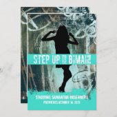 Invitation de bat mitzvah de soirée dansante en (Devant / Derrière)