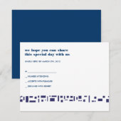 Invitation de Bat mitzvah du bar Carré (Devant / Derrière)