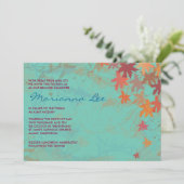 Invitation de Bat mitzvah Feuille en chute d'autom (Debout devant)