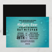 Invitation de Bat Mitzvah GAMING NUMÉRIQUE 3D (Devant / Derrière)
