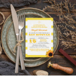 Invitation de Bat mitzvah Gold Stripe et Sunflower<br><div class="desc">Ces invitations Bat mitzvah contemporaines sont parfaites pour toutes sortes de célébrations. Chaque champ de texte est entièrement personnalisable pour dire exactement ce que vous voulez!</div>