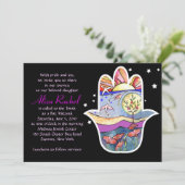 Invitation de Bat Mitzvah HAMSA BEAUTY (Debout devant)