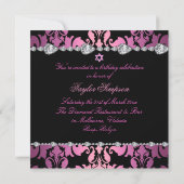 Invitation de Bat Mitzvah photo de conception de d (Dos)