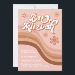 Invitation de Bat mitzvah rétro Super rose<br><div class="desc">Peut être customisé pour répondre à vos besoins. // Vous cherchez des articles correspondants ou complémentaires ? Autre papeterie de l'ensemble disponible dans la section "collections" de mon magasin. // Besoin d'aide pour customiser votre design ? Vous avez d'autres idées ? N'hésitez pas à me contacter (Zoe) directement.</div>