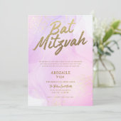 Invitation de Bat Mitzvah Rose (Debout devant)