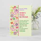 Invitation de Bat mitzvah Super rétro (Debout devant)