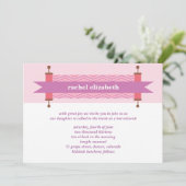 Invitation de Bat Mitzvah Torah Chevron Rose (Debout devant)