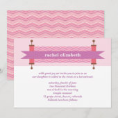 Invitation de Bat Mitzvah Torah Chevron Rose (Devant / Derrière)