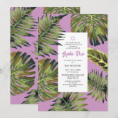 Invitation de Bat Mitzvah tropicale Feuille de Pal (Devant / Derrière)