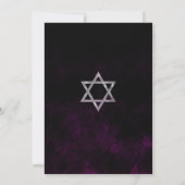 Invitation de Bat Mitzvah Violet Royal avec reflet (Dos)