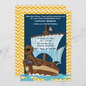Invitation de bateau de pirate (Devant / Derrière)