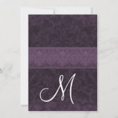 Invitation de Batik Mariage damassé dans le violet (Dos)