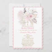 Invitation De Bautizo Rosas Personalizadas (Devant)