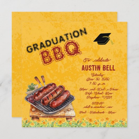 Invitation de BBQ (Devant / Derrière)