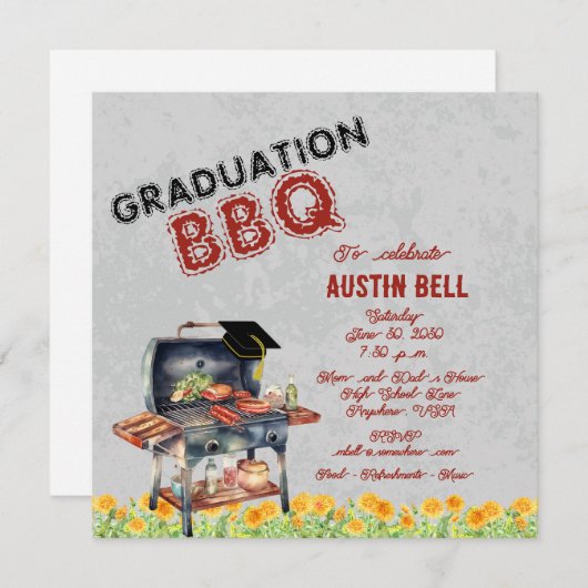 Invitation de BBQ (Devant / Derrière)