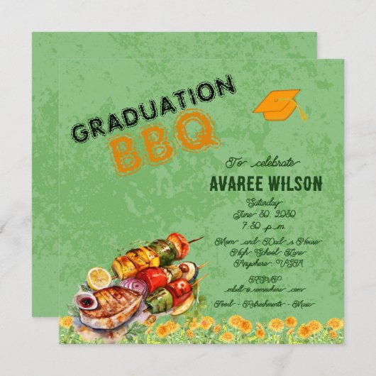 Invitation de BBQ (Devant / Derrière)