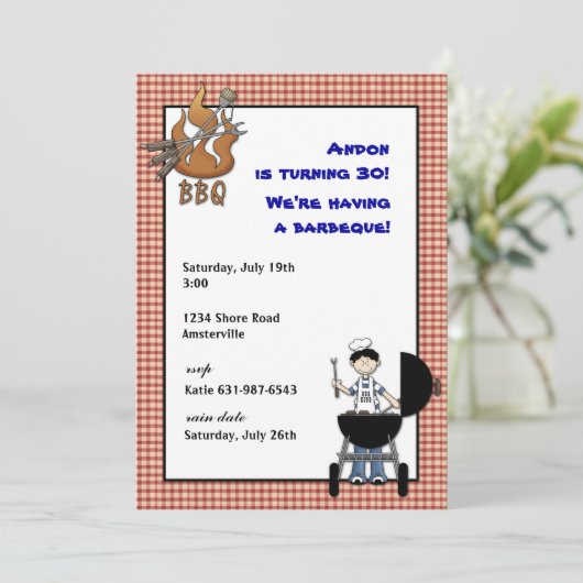 Invitation de BBQ (Debout devant)