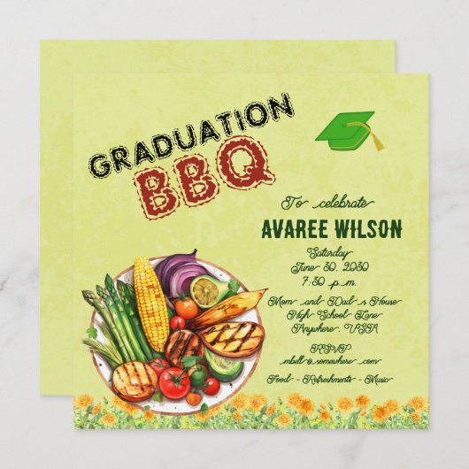 Invitation de BBQ (Devant / Derrière)