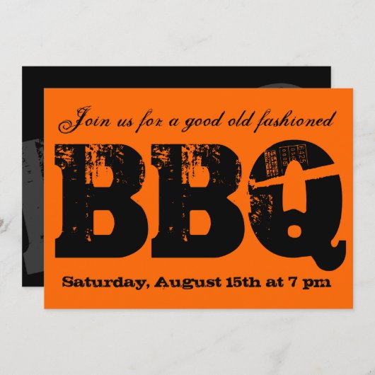 Invitation de BBQ (Devant / Derrière)