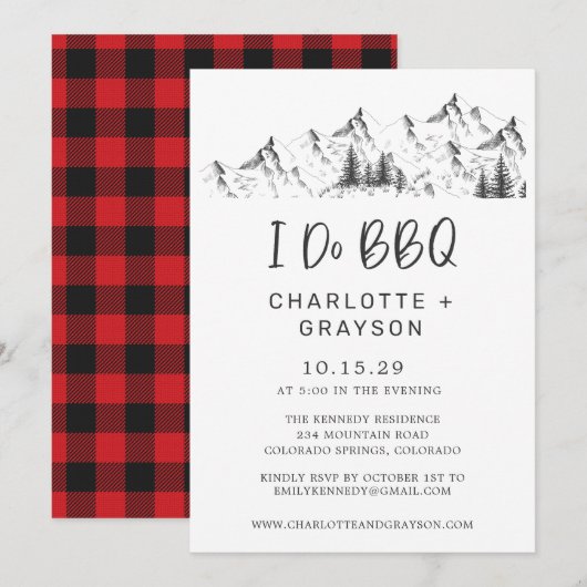 Invitation de BBQ de Buffalo de la Sauvagerie Rust (Devant / Derrière)