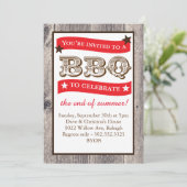 Invitation de BBQ de jardin de fibre de bois (Debout devant)