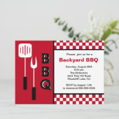 Invitation de BBQ de jardin d'heure d'été (Debout devant)