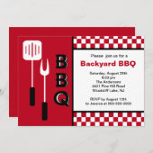 Invitation de BBQ de jardin d'heure d'été (Devant / Derrière)
