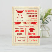 Invitation de BBQ de jardin d'obtention du diplôme (Debout devant)