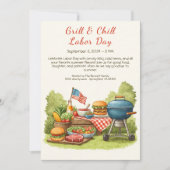 Invitation de BBQ de la fête du Travail – Barbecue (Devant)
