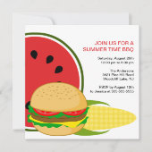 Invitation de BBQ d'heure d'été (Devant)